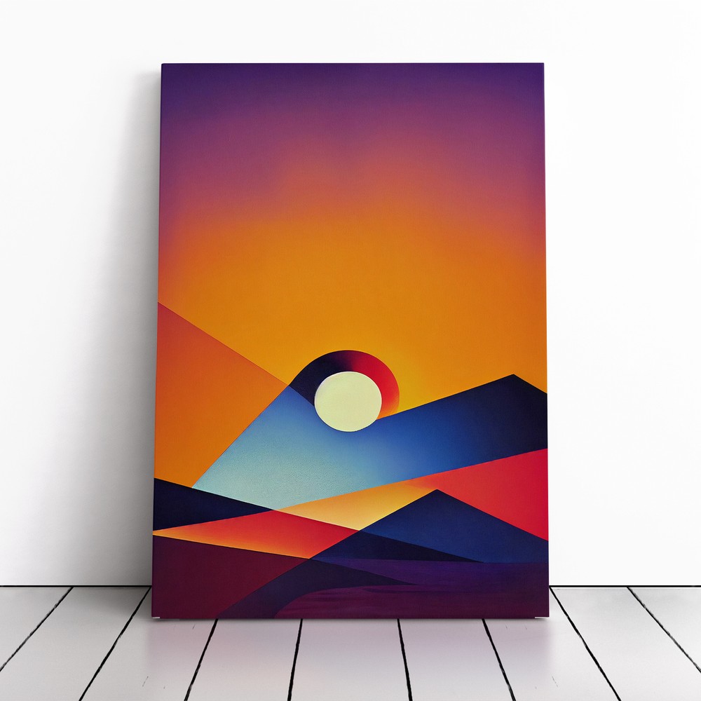 Vivid Sunset Abstract Canvas Wall Art Print Framed Picture Home Office Decor