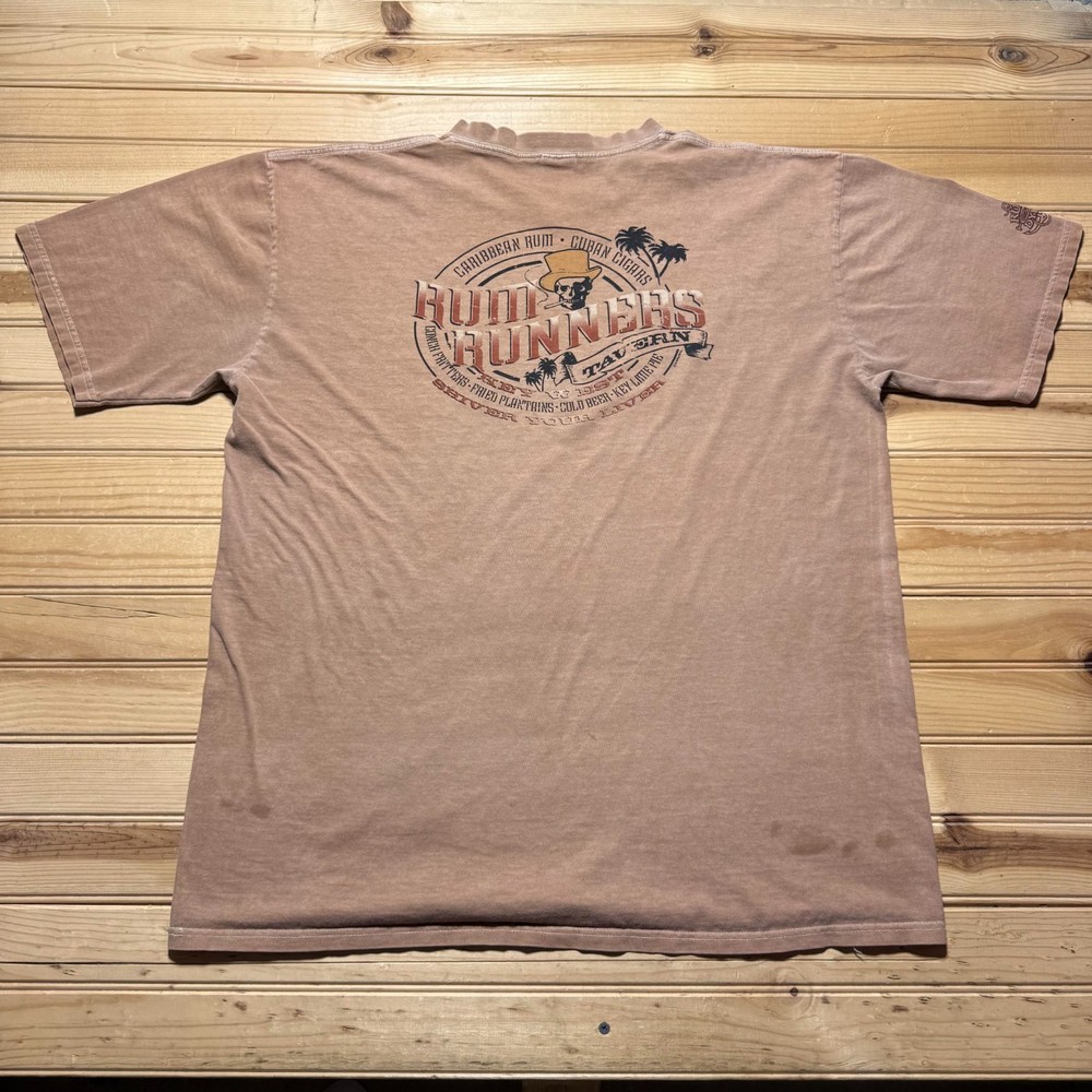 Crazy Shirts Rum Runners Tavern Key West Caribbean Cuban Cigars Dyed T-Shirt XL