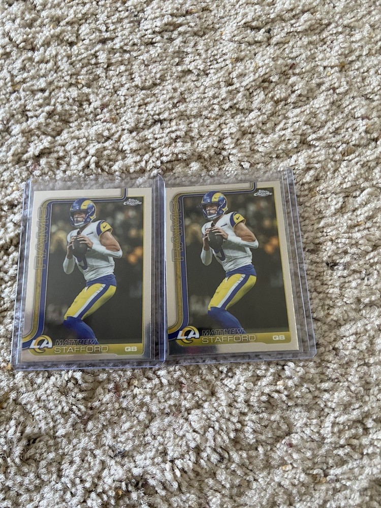 2025 Topps Chrome Matthew Stafford MVP Buyback #169 X2 Lot Rams