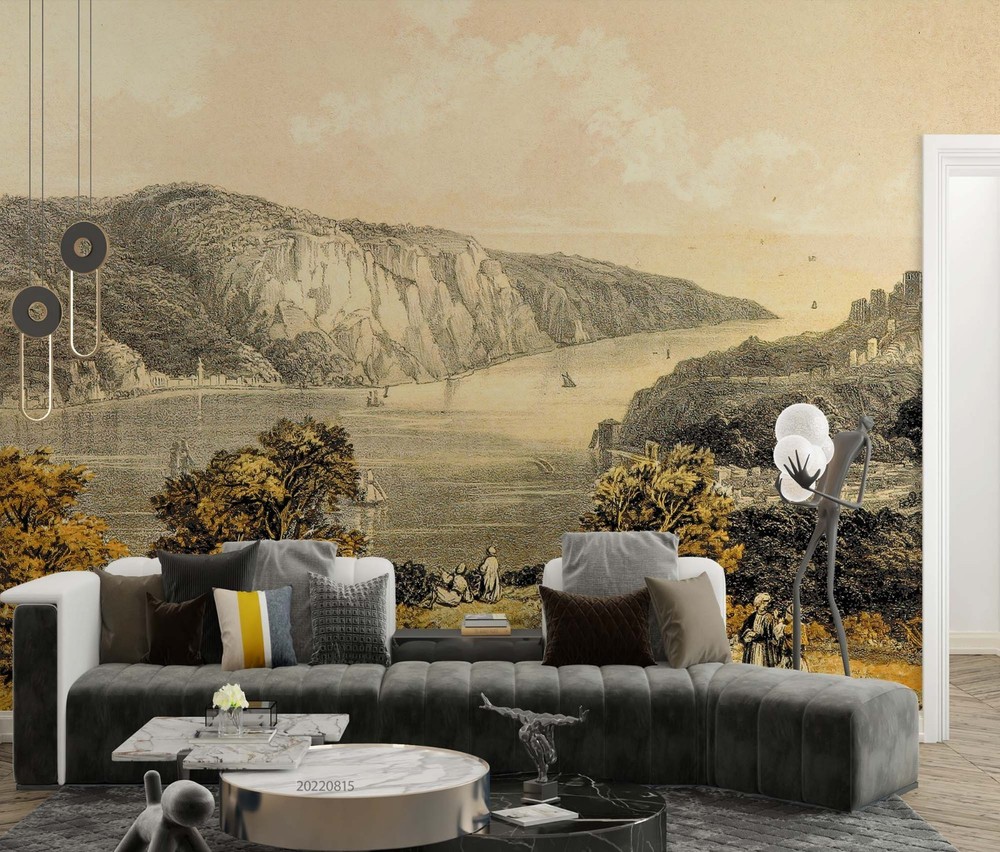 3D Mountain River Scenery Oil Painting Wall Murals Wallpaper Murals Wall Sticker