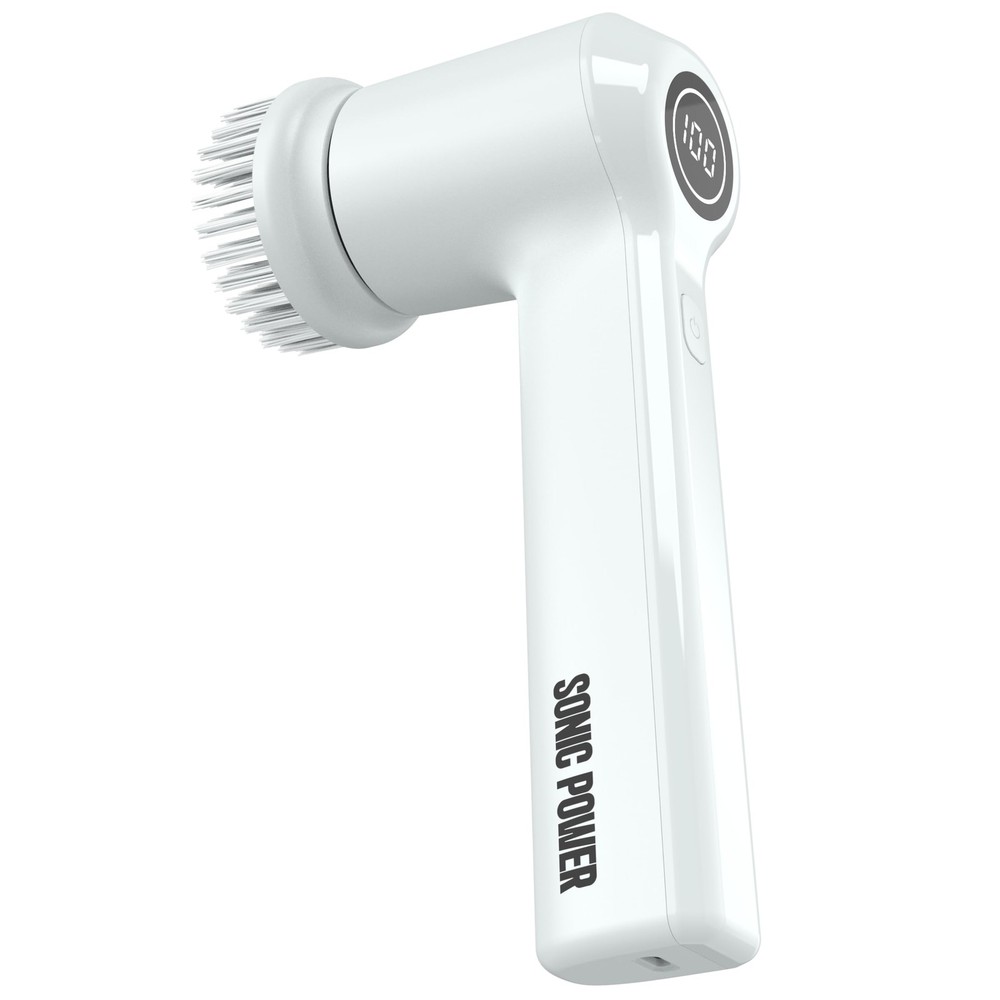 Electric Spin Scrubber – Handheld, Ergonomic, IPX7 Waterproof, 4 Attachments for Multi-Purpose Cleaning