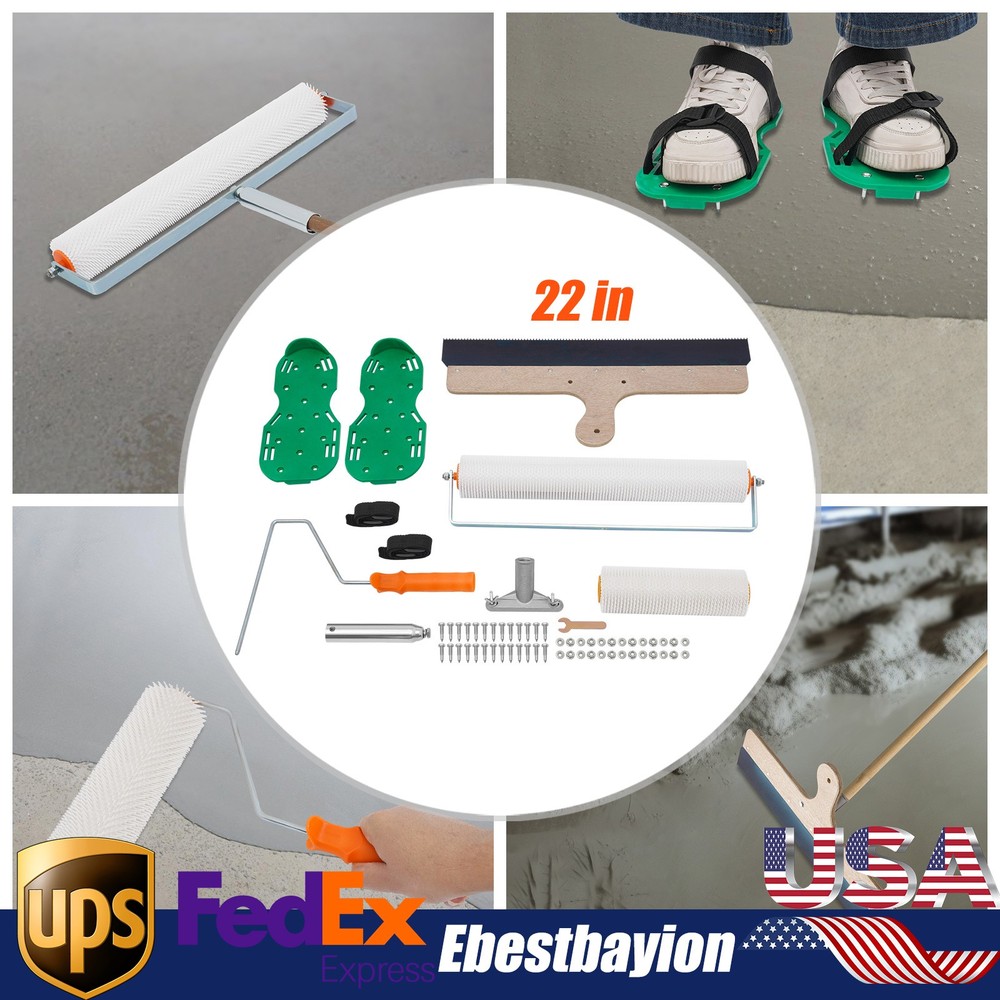 Epoxy floor paint roller with spikes for cement self-leveling and bubble removal