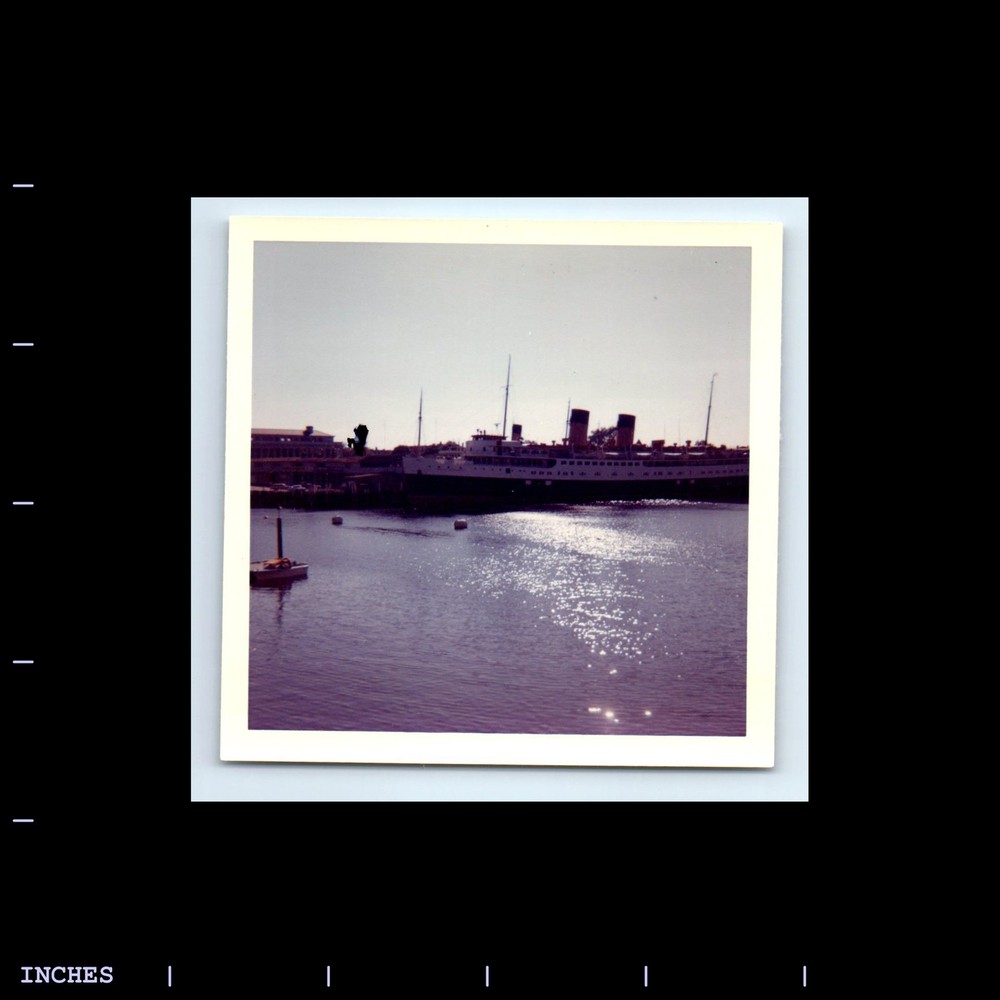 Square Color Photo BOAT IN HARBOR MARINA