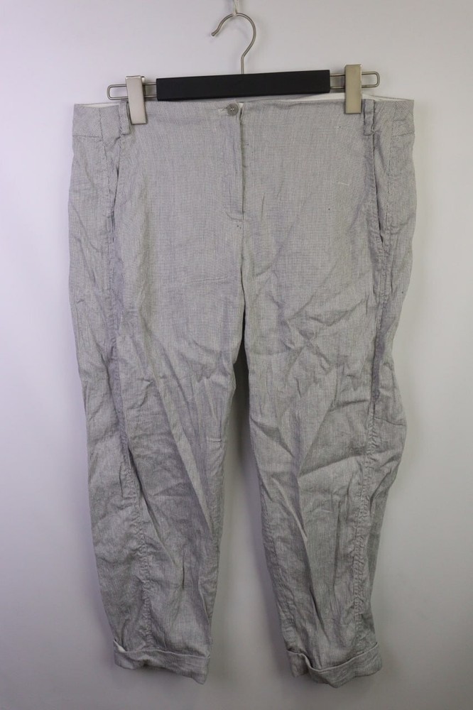 ANNETTE GORTZ Grey Straight Pants Trousers Size  46