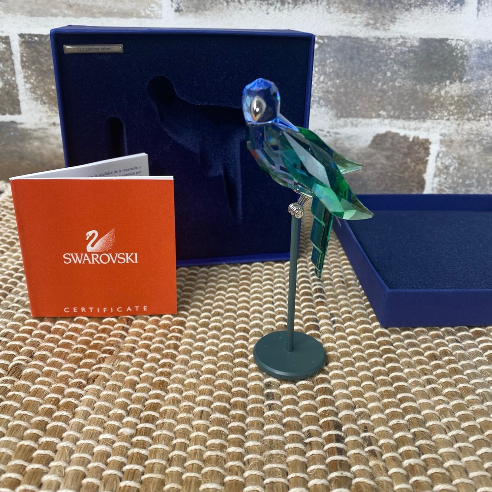 Swarovski Baracoa Tanzanite # 275578 Crystal Paradise Bird with Sterling Silver