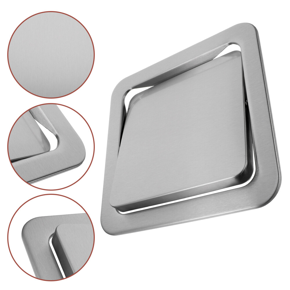 Reusable Fryer Stainless Steel Trash Can Lid Greaseproof Compost Bin Office
