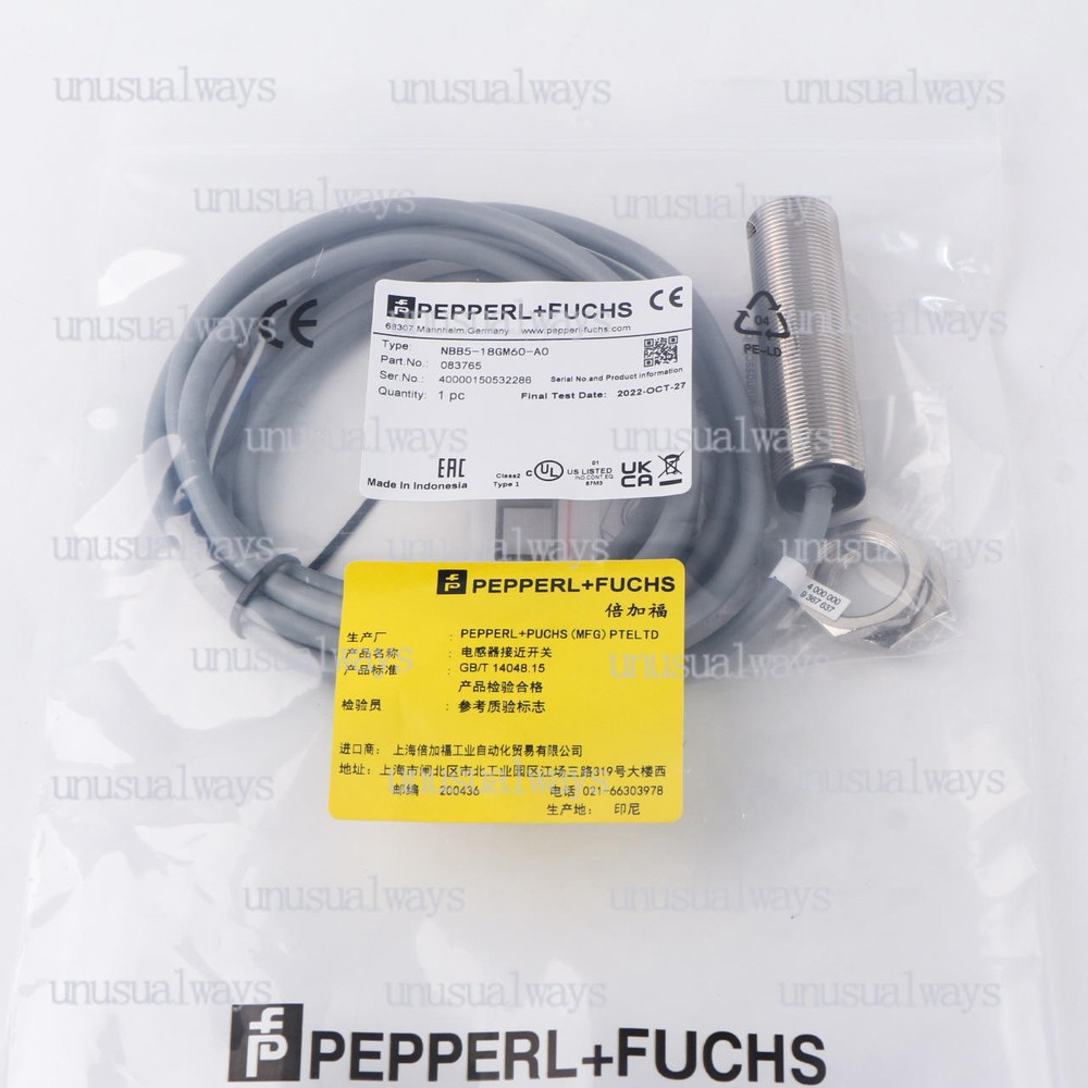 one New Pepperl+Fuchs NBB5-18GM60-A0 Proximity Sensor