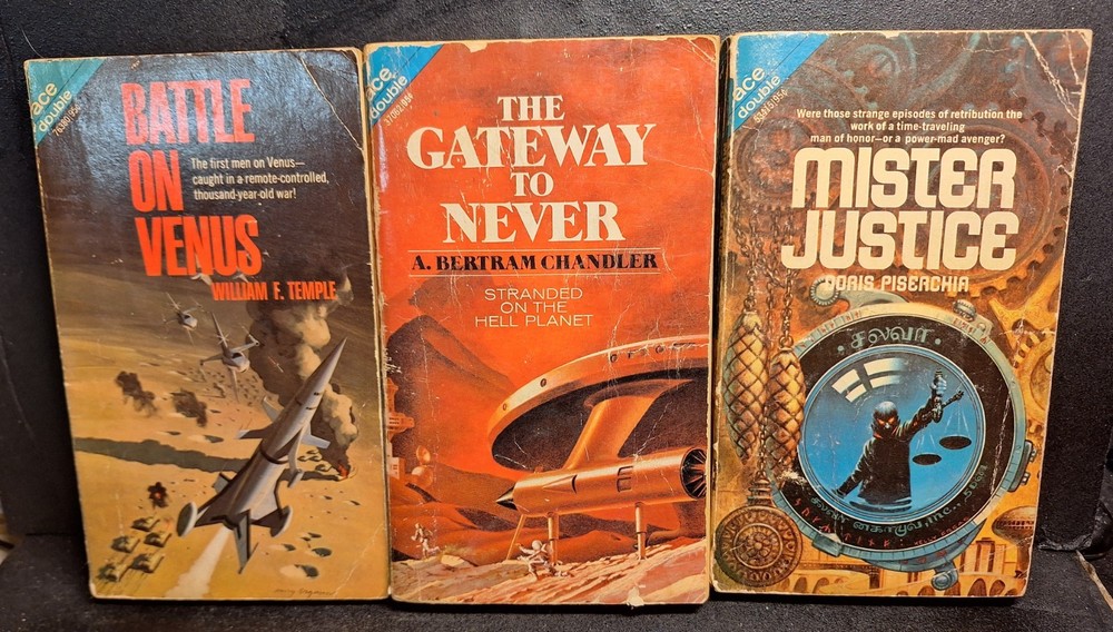Vintage Ace Double Novel Sci-Fi Paperback Lot of 3 See Pics