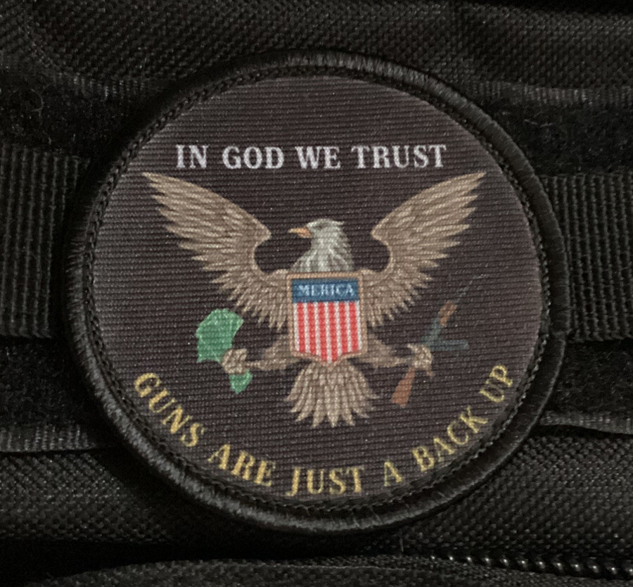 In God We Trust Guns are Back Up 2A Patch Morale Hook [sub]
