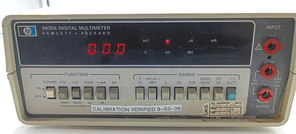 Hewlett Packard 3435a Digital Multimeter - Tested Working PARTS ONLY