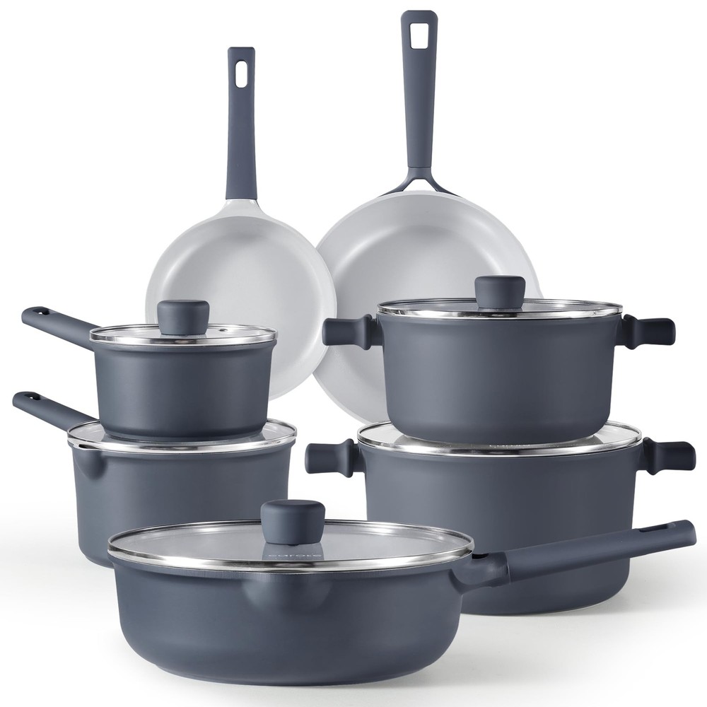 12-Piece Ceramic Nonstick Cookware Set, PFOA/PFAS Free & Healthy