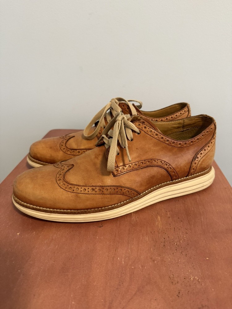 Cole Haan Men's Original Lunargrand Wingtip Oxford Light Brown Style Size 9M