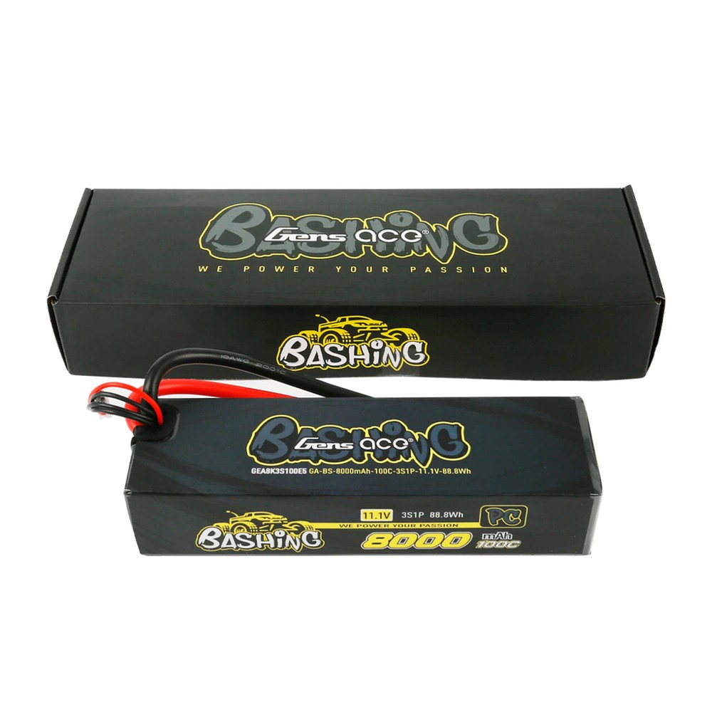 Gens Ace Bashing Pro 11.1V 100C 3S 8000mah Lipo Battery With EC5 Plug For ARRMA-image