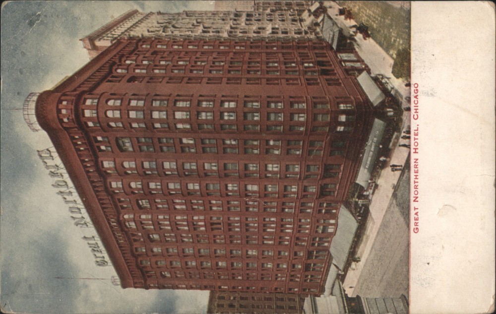 Chicago, Illinois IL Great Northern Hotel 1914 Original Vintage Postcard