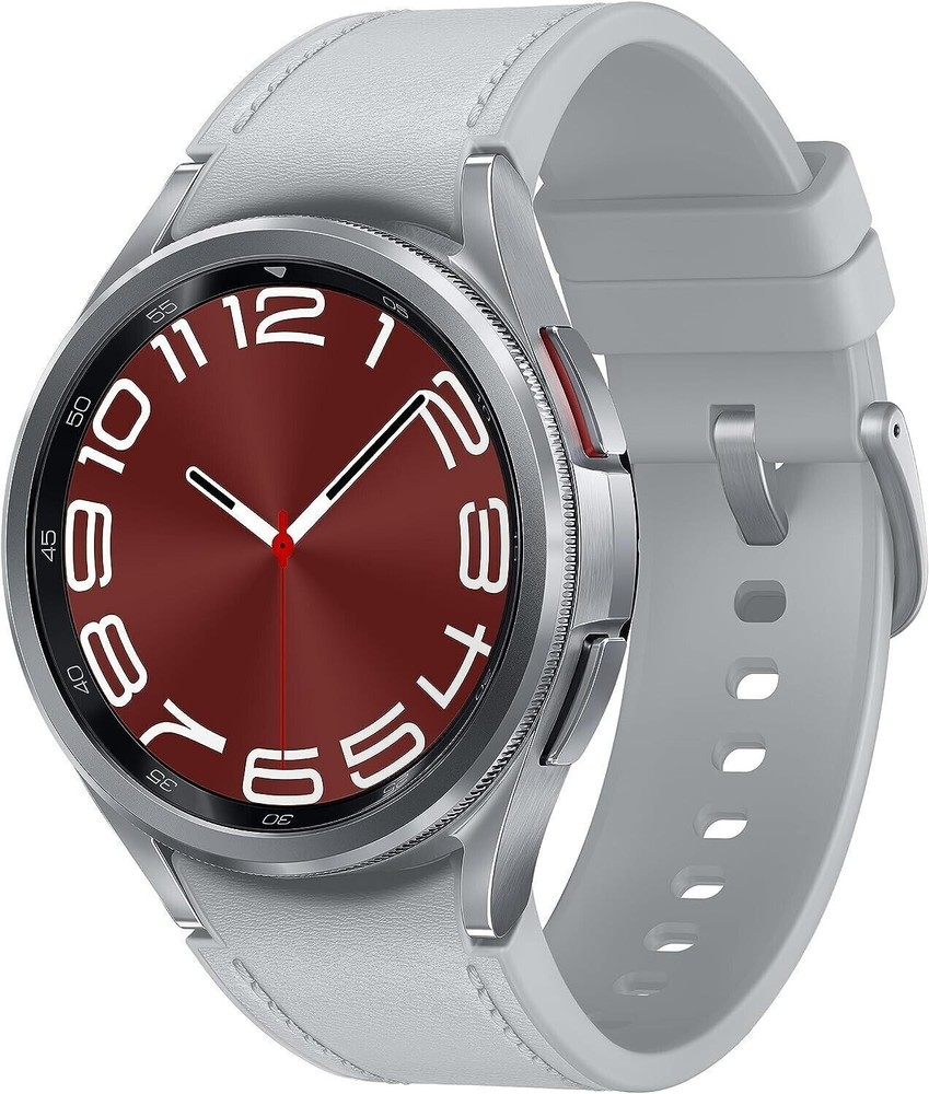 Samsung Galaxy Watch6 Classic 43mm Silver Leather Strap Open Box