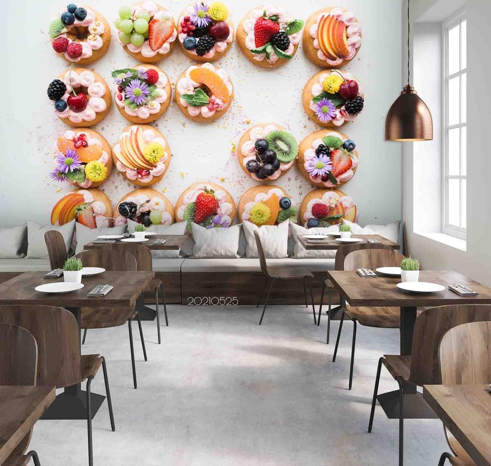 3D Fruit Cake Food Wall Murals Wallpaper Murals Wall Sticker