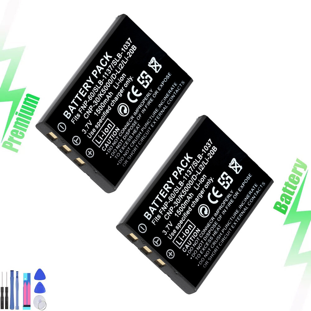 2x NP-60 Battery Pack for Fuji Fujifilm Finepix F410 M603 50i 601 Pentax D-L12