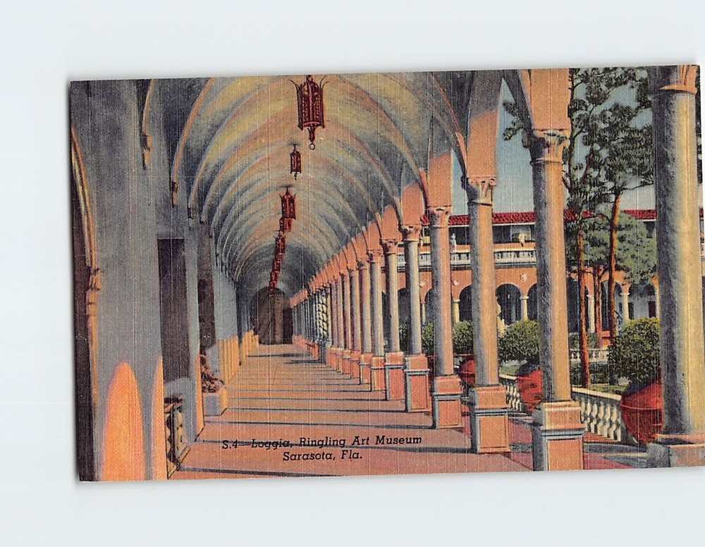 Postcard Loggia Ringling Art Museum Sarasota Florida USA