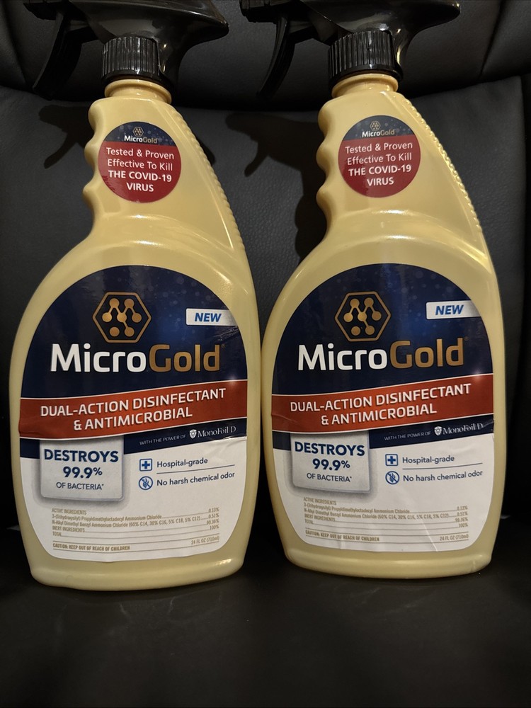 MicroGold MonoFoil D Disinfectant Spray 2-Pack Multi-Surface Shield