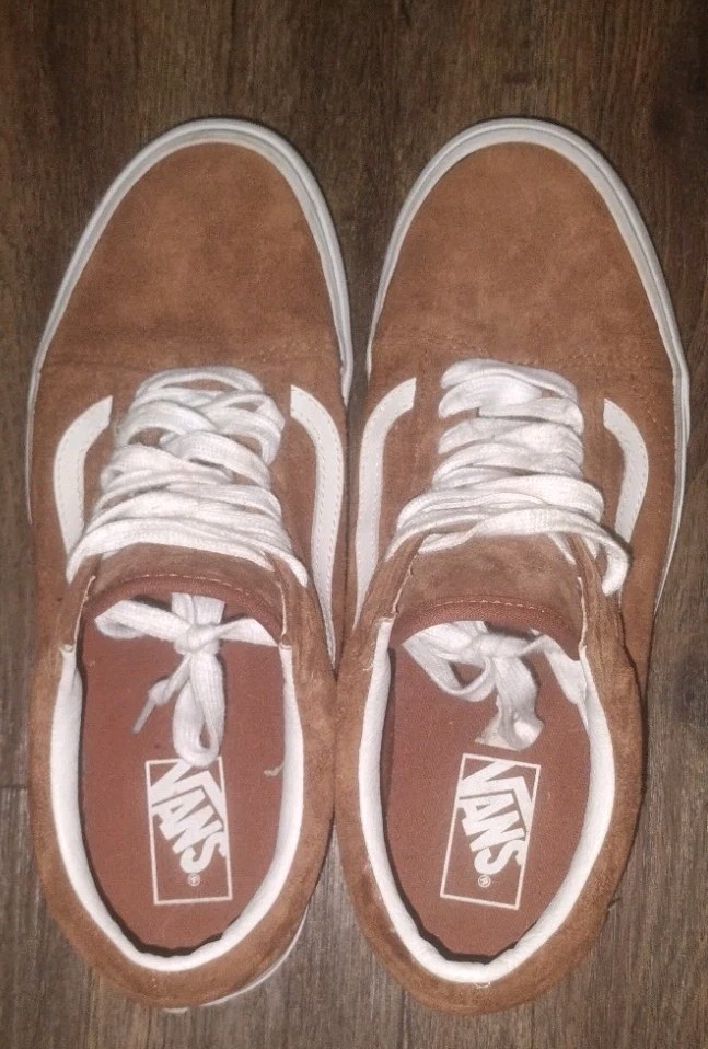 NEW Vans Men’s 9.5 Old Skool 'Leather Brown' Pig Skin Suede VN0A38G1U5K