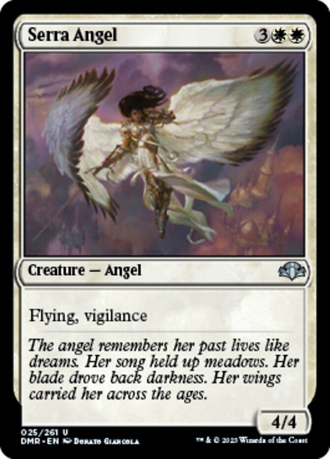1x Serra Angel - Foil MTG Dominaria Remastered NM Magic Foil