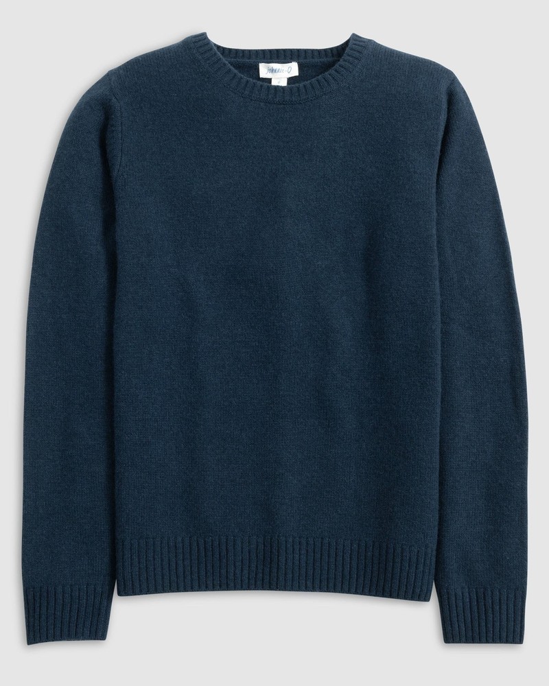 johnnie-O Cashmere Blend Crewneck Sweater Navy Size M