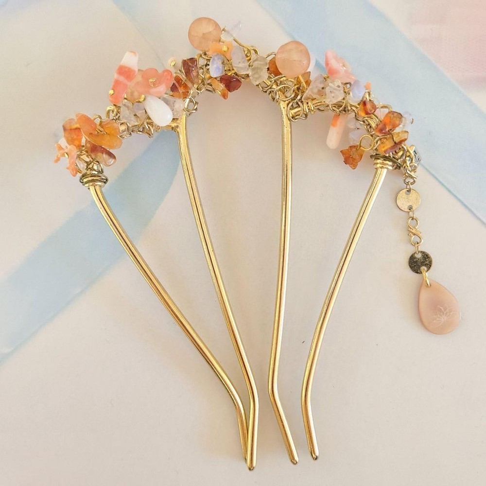 Kanzashi Hairpin Drop Flower Vintage Showa Retro Traditional Japan