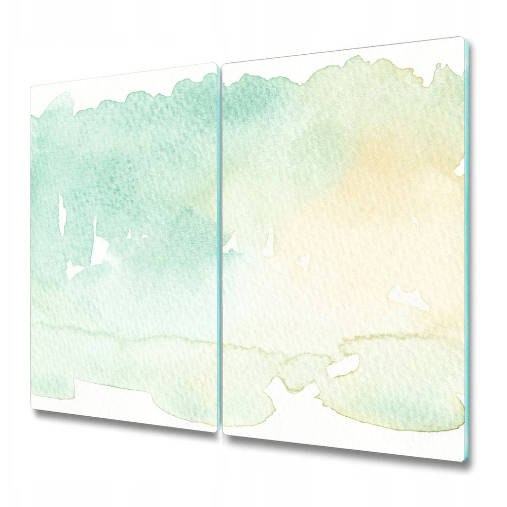 Glass Kitchen Chopping Board Light Tones Faded Abstract Watercolour Painting