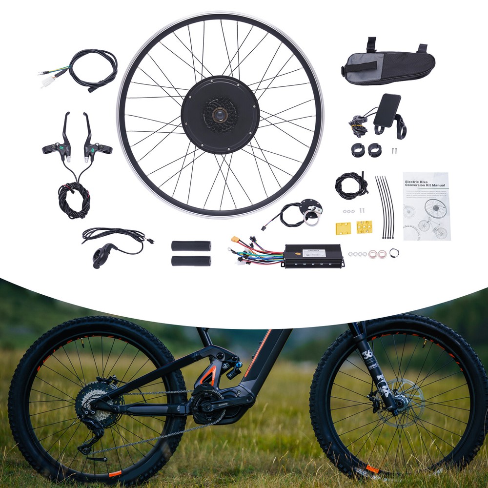 700C Electric Bicycle Rear Wheel Motor E Bike Conversion Kit LCD 48V 1000W USA