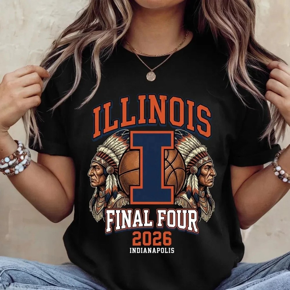 Final Four 2026 Basketball T-Shirt Mens Graphic Tee Indianapolis Illinois Gift