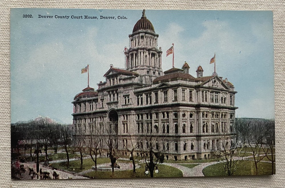 Denver County Court House Denver Colorado Vintage Postcard