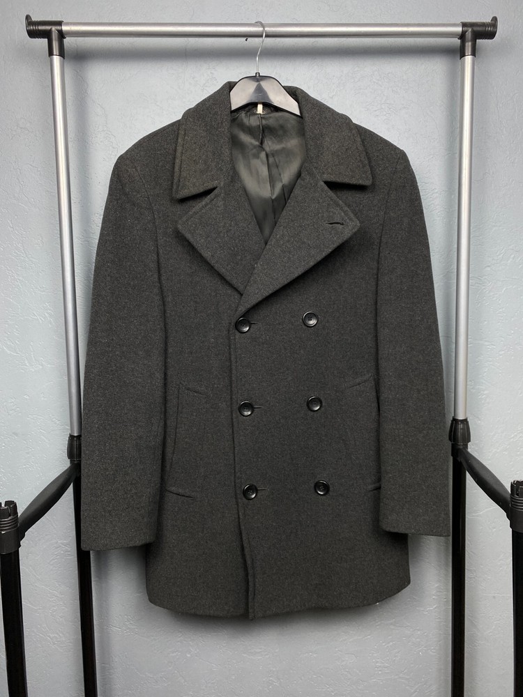 Hugo Boss 90s Vintage Mens Wool Coat Jacket Size L