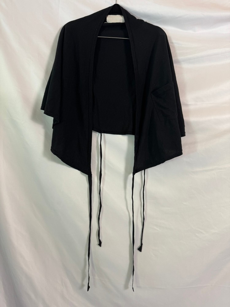 Rare Maison Martin Margiela Blank Label Crescent Cape Top Early 1990s Black