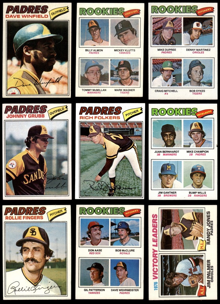 1977 Topps San Diego Padres Team Set 4.5 - VG/EX+ 3698670