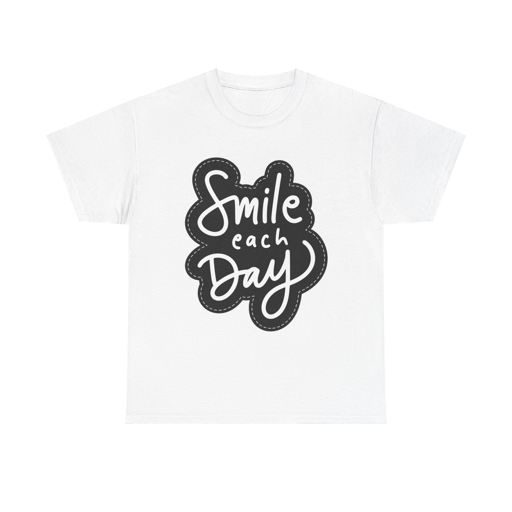 Smile Each Day T-Shirt - positive vibes happiness inspirational cute cool quote
