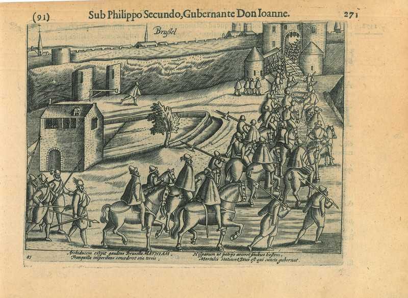 Historical print of Brussels
