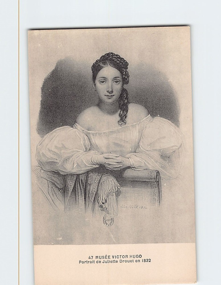 Postcard Portrait of Juliette Drouet  Maison de Victor Hugo Paris France
