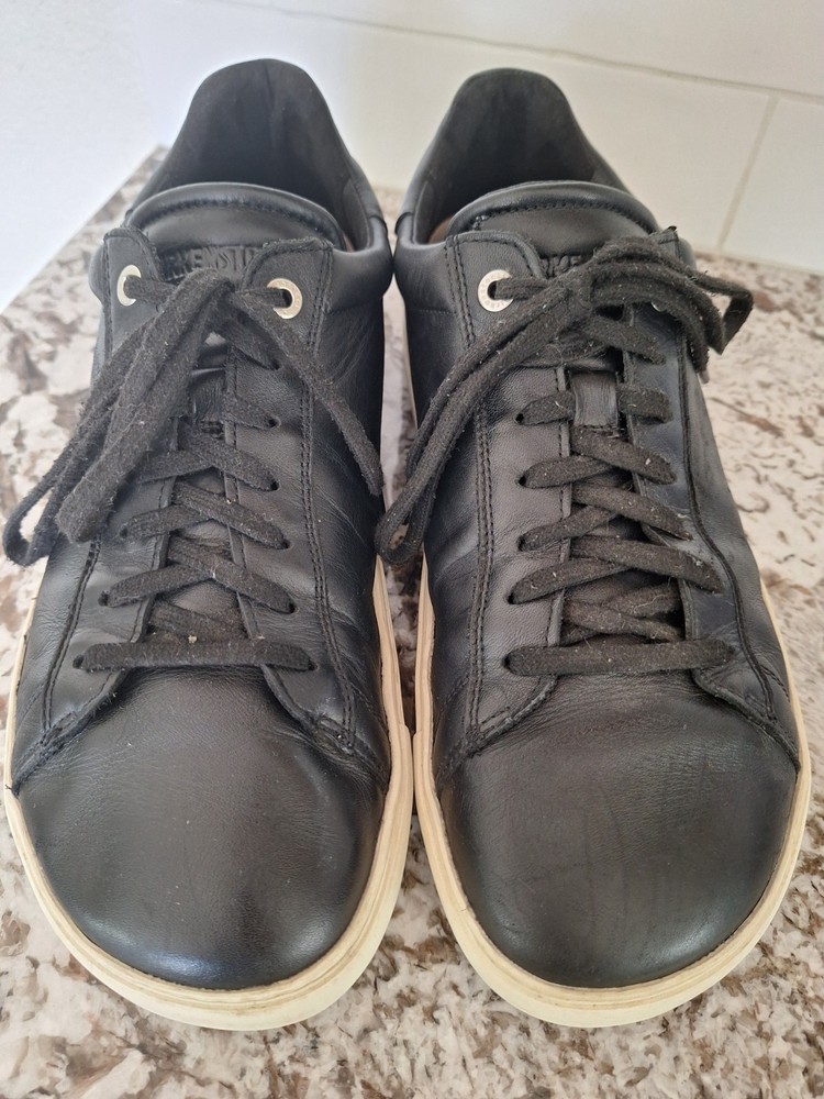 Birkenstock Bend Low Natural Leather Black Lace Up Shoes Mens Size 43 US 10 Reg.