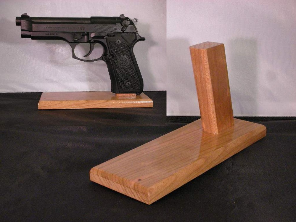 Beretta M9 Family 9mm Double Stacked Cherry Wood Display Stand