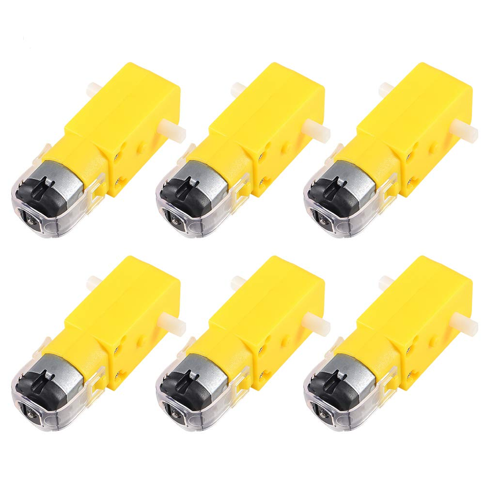 6PCS 3V-6V DC Dual Shaft TT Gearbox Motor for DIY Projects