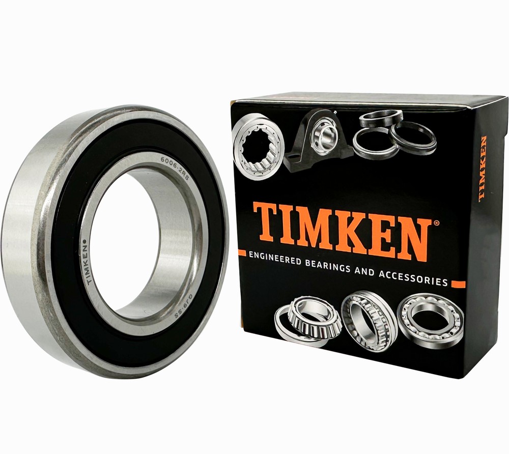 2PCS TIMKEN 6006-2RS 30x55x13mm Double Sealed Rubber Bearings