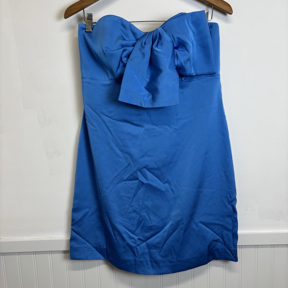 Women’s NWT Lilly Pulitzer Blue Strapless Bow Dress Size 8 0304