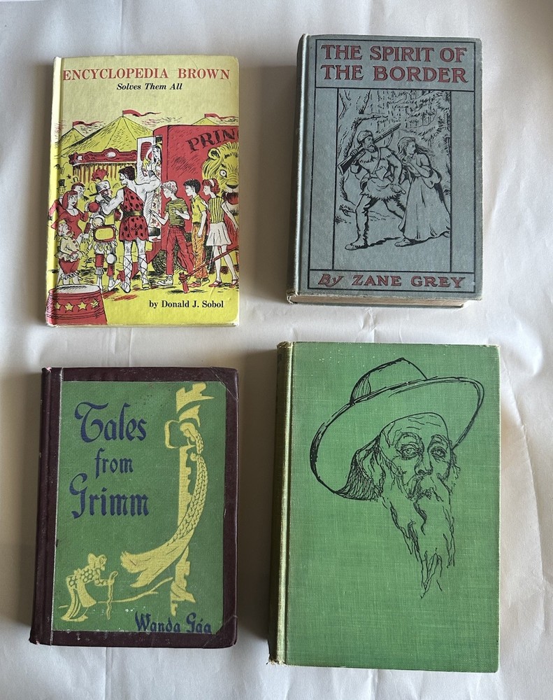 Vintage Children Adventure Book Lot Of 4 Grimm Gray Horn & Lewis Sobol 1906 - 68