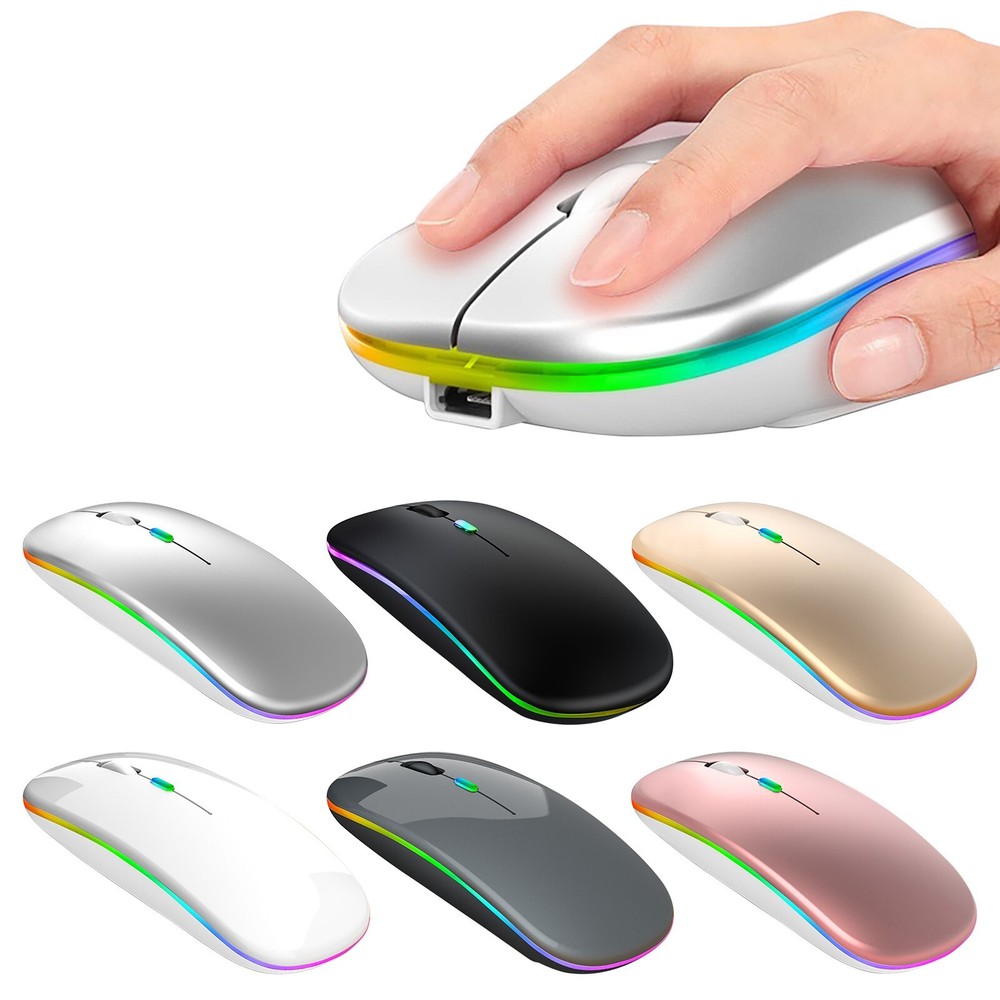 Rechargeable Silent LED Wireless Mouse with 2.4GHz Connectivity