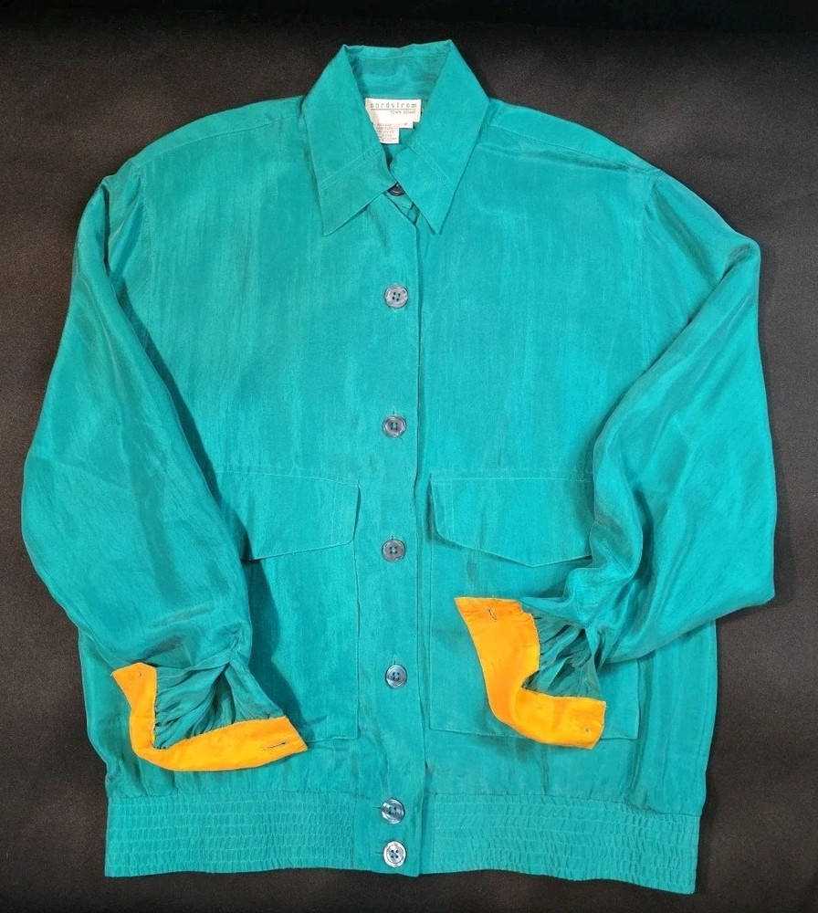 Vintage Nordstrom Town Square Silk Blouse - Size Petite
