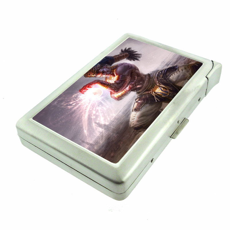 Wizards Witches & Warlock D7 100's Size Cigarette Case with Built in Lighter