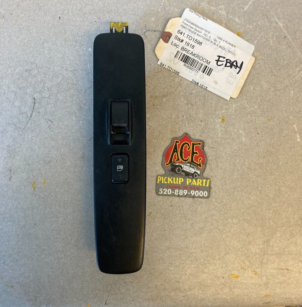98 1998 Toyota 4Runner Right Passenger Front Power Window & Lock Switch w/ Bezel