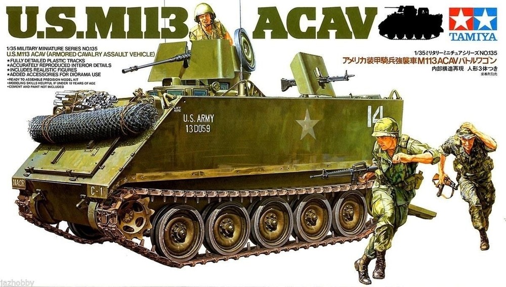 Tamiya 1/35 Scale US Army M113 ACAV Plastic Model Kit 35135