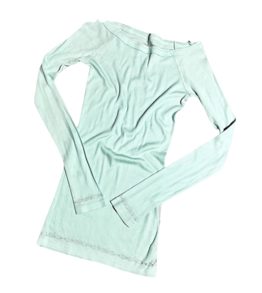 American Eagle Long Sleeve Cold Shoulder | Off Shoulder | Boatneck | T-shirt - S