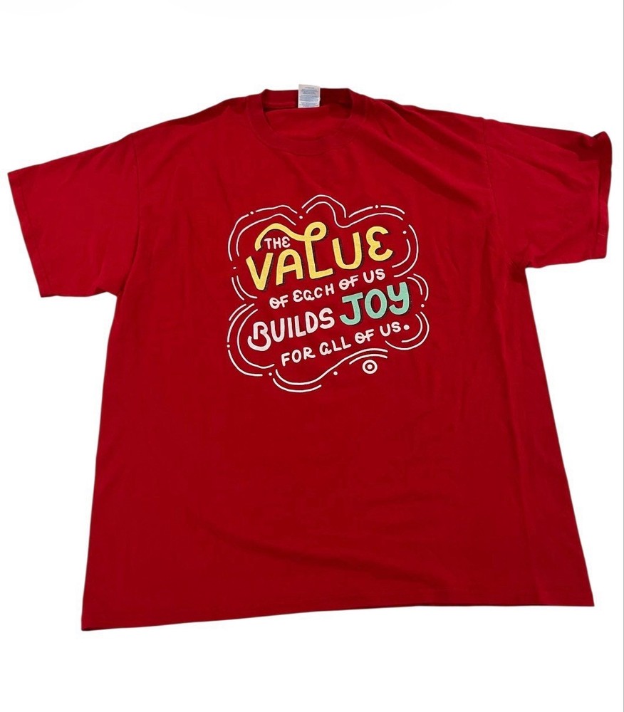 Target Unisex red graphic t-shirt, Size XL   100% Cotton